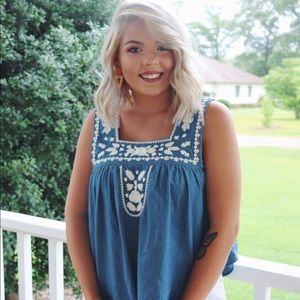 Lovers + friends jean shirt